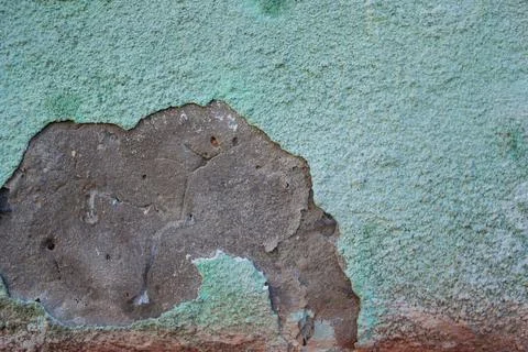 Texture of old green facade Stock Photos