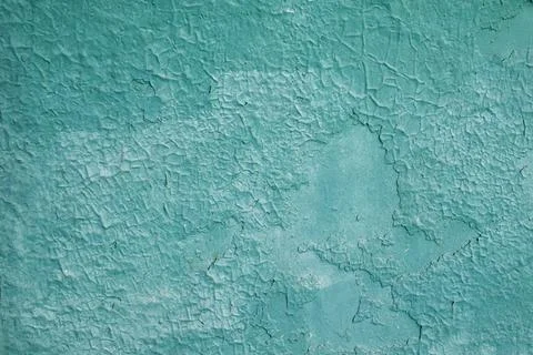 The texture of an old green painted wall. rough background. Stock Photos