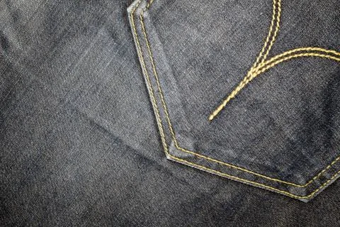 Texture the old jeans. Stock Photos