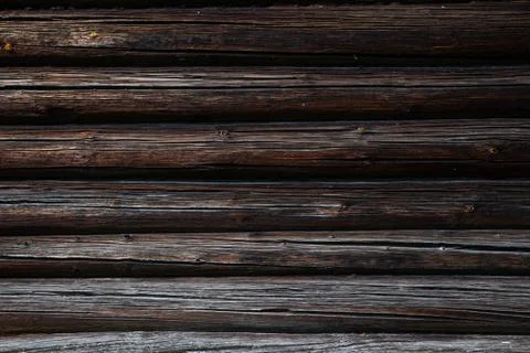 Texture of old log house wall Stock Photos