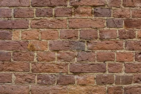 The texture of the old masonry of red brick. Stock Photos
