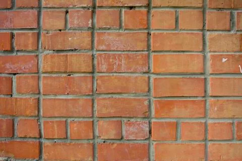 The texture of the old masonry of red brick. Stock Photos