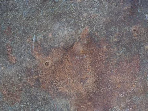 Texture of old metal covered with chips and rust Stock Photos