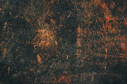 The texture of old metal rusty covered with paint residue Stock Photos