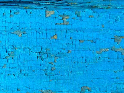 Texture of old painted shabby rustic wooden fence made of planks, with rusty  Foto stock