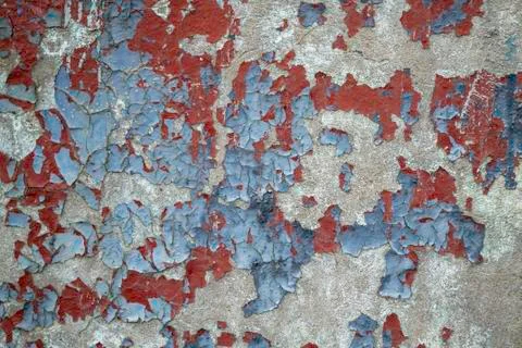 Texture of old painted wall. Weathered color with chipped paint. Stock Photos
