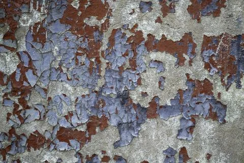 Texture of old painted wall. Weathered color with chipped paint. Stock Photos