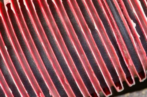 Texture of old plastic red pipe construction. Stock-Fotos