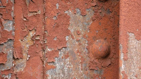 The texture of the old railway bridge rust,metal and paint Stock Footage 113679842