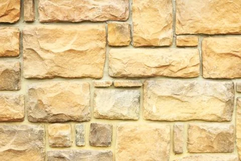 Texture of old Rectangle stone wall Stock Photos