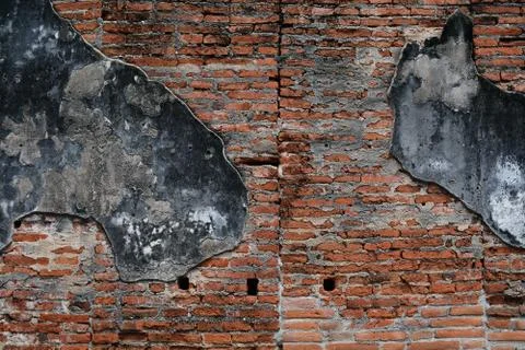 Texture of old red brick wall Stock Photos