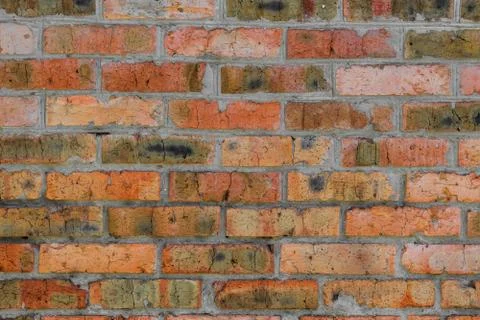 Texture of a old red brick wall background Foto stock