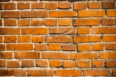 Texture of a old red brick wall background 스톡 사진