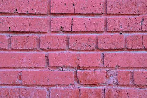 Texture of an old red brick wall. Stock Photos