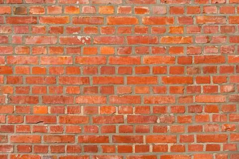 Texture of old red brick wall dutch clinker in different tones Stock Photos