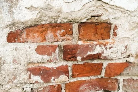 Texture of an old red brick wall Stock Photos