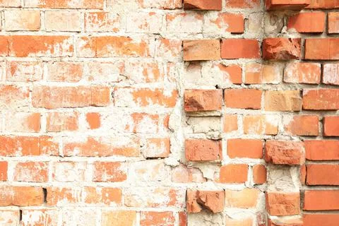 Texture of old red brick wall as background 写真素材