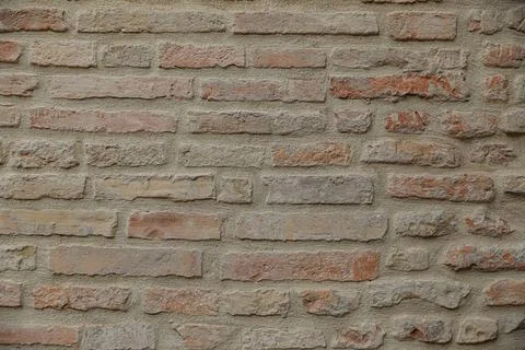 Texture of old red brick wall as background 库存照片