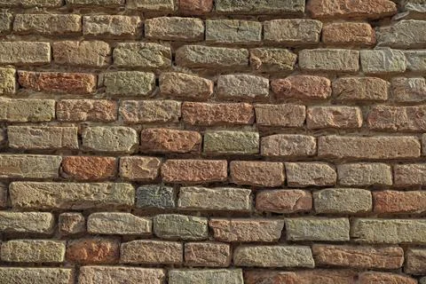 Texture of old red brick wall as background 库存照片