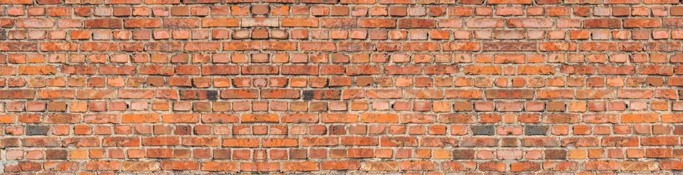 Texture of old red brick wall as background. Banner design 스톡 사진