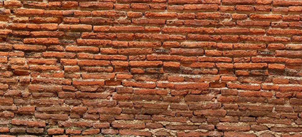 Texture of old red brick wall.web banner Stock Photos