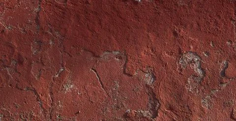 Texture of old red paint on the wall of the building Stock Photos