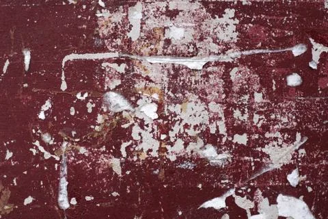 Texture of old red painted wall Foto stock