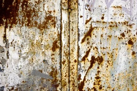 Texture of an old rusty metal wall Stock Photos