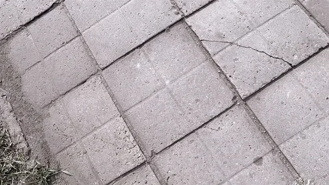 Texture of old slabs on the sidewalk Stock Footage 113319761