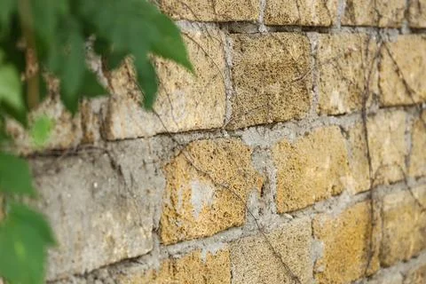 Texture of old stone wall as background, closeup Stock Photos
