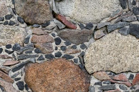The texture of the old stone wall Stock Photos