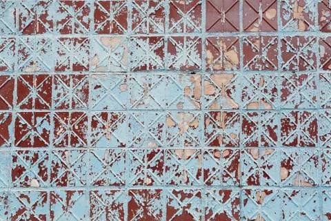 The texture of the old tile. Background for the banner. Old wall Stock Photos