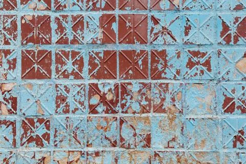The texture of the old tile. Background for the banner. Old wall Stock Photos