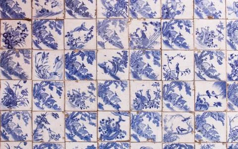 Texture old tiles Stock Photos