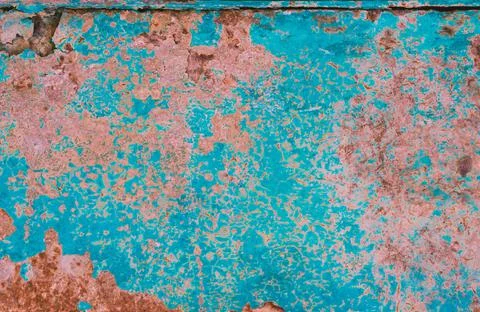 The texture of the old turquoise paint Stock Photos