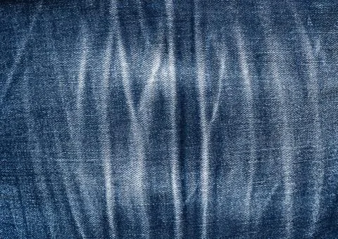 Texture of old used jeans using as header Stock Photos