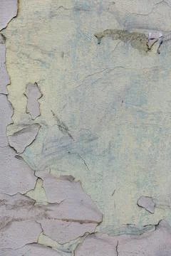 Texture of old wall with cracks and peeled paint Stock Photos