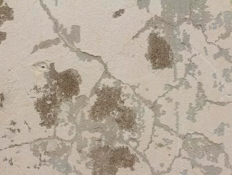 The texture of an old wall with fallen plaster. Foto stock