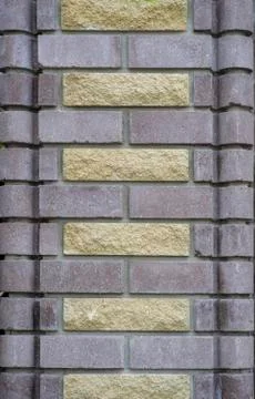The texture of the old wall from gray bricks as background Stock Photos