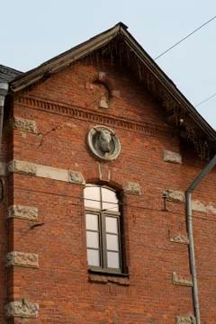 The texture of the old wall from red bricks as background Stock Photos