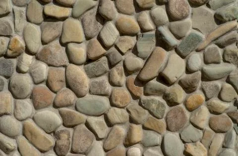 The texture of the old wall from stones as background Foto stock