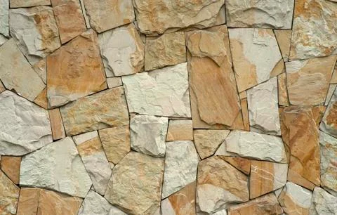 The texture of the old wall from stones as background Foto stock