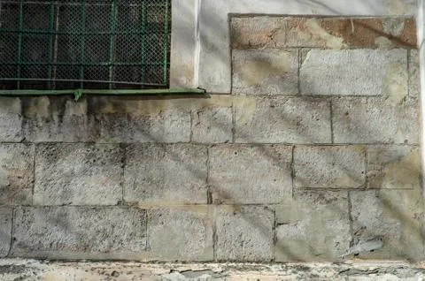The texture of the old wall from stones as background Stock Photos