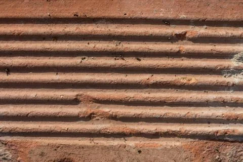 Texture Of Old Weathered Brick in Harsh Direct Sunlight Stock Photos