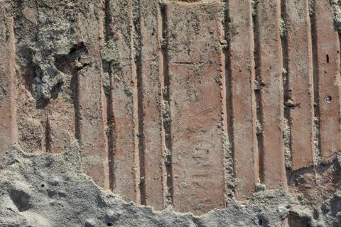 Texture Of Old Weathered Brick in Harsh Direct Sunlight Stock Photos