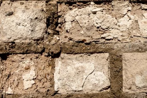 Texture of old white brick close-up Stock Photos