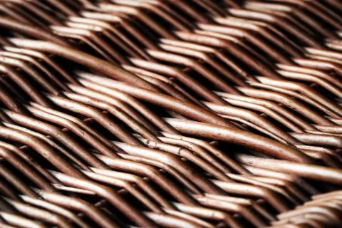 Texture old wicker basket Stock Photos