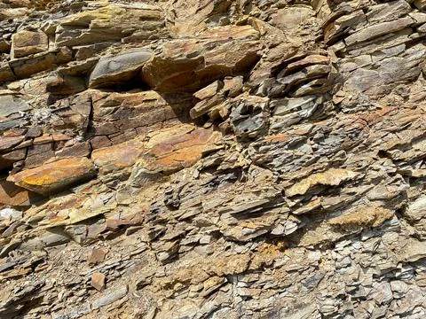 Texture or background of brown rock stones Foto stock