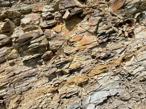 Texture or background of brown rock stones Stock Photos
