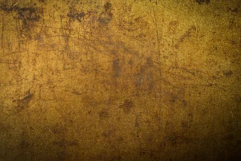 Texture or background of metal with rust and scuffs. Material gold Stock Photos